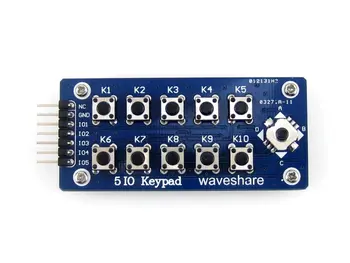 

5 IO Keypad Accessory Board Matrix Buttons Module with 5 IOs Controlling all the Onboard 10 Push Buttons and Joystick