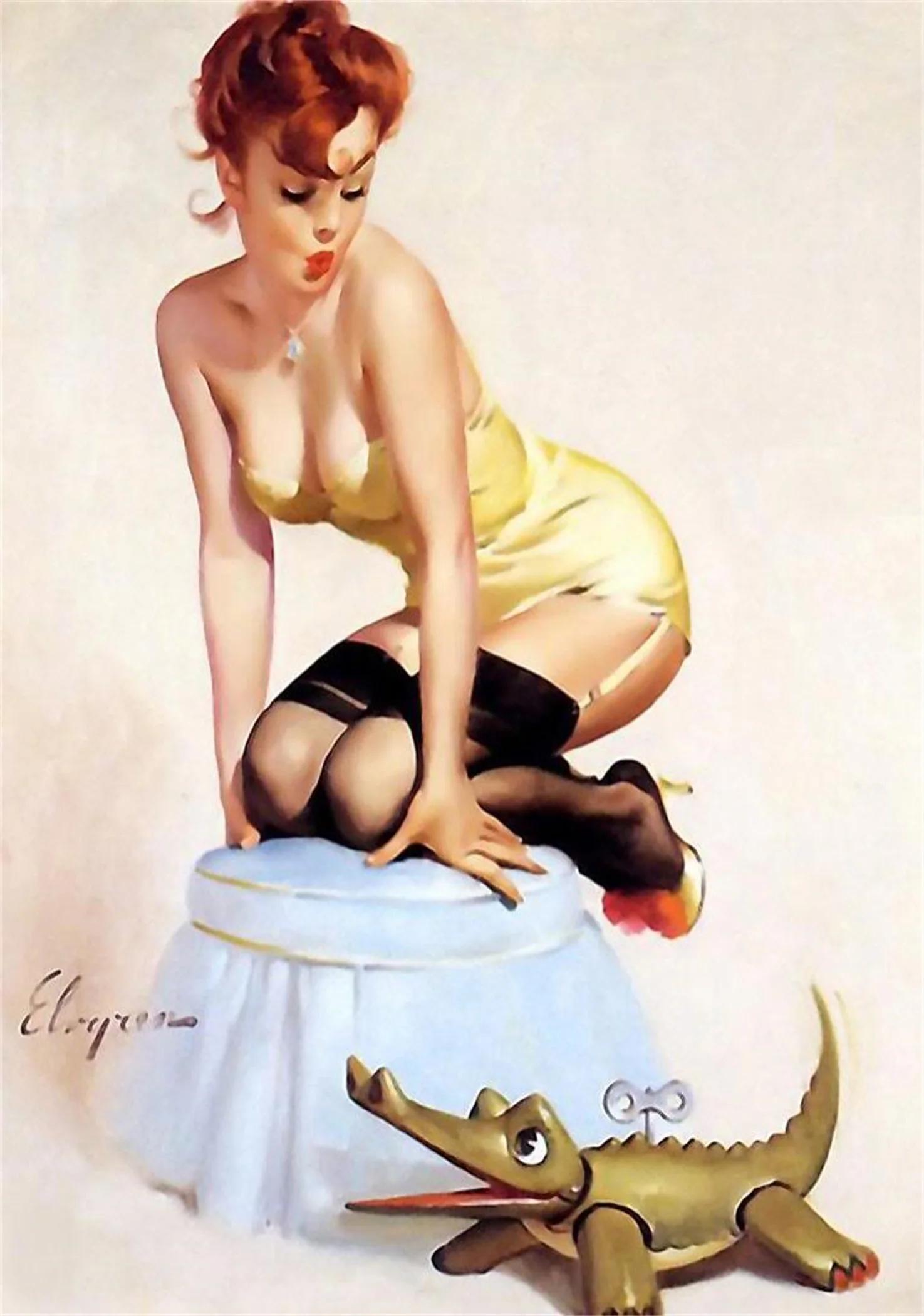 Женский винтажный Ретро постер Tease Pin Up с картой Настенная Наклейка на стену