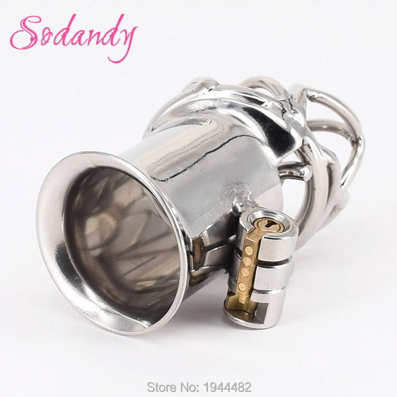 Cena SODANDY ze stali nierdzewnej PA Penis przebicie urządzenie Chastity mężczyzna Cock Cage Penis Bondage napletka Piercing blokowanie Chastity Belt