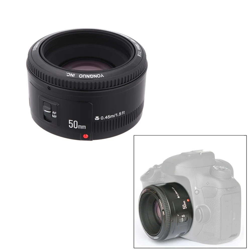 RU YONGNUO YN EF f/1,8 AF 50 мм объектив 1:1. 8 стандартная Диафрагма объектива Автофокус Объективы для камер Canon EOS DSLR камера s