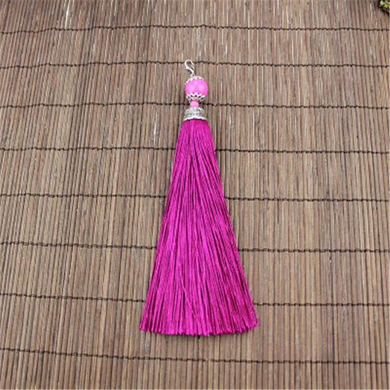 1Pc Long 16cm Tassel Lobster Clasp Keychain Cellphone Straps Big Jewelry Charms DIY Earrings Accessories Necklace Pendants