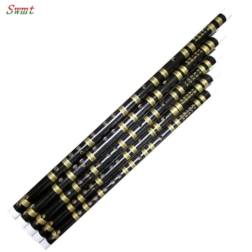 Китайская бамбуковая флейта ручной работы Профессиональный dizi Pan Flauta Музыкальные инструменты ключ F/G черный цвет поперечная флейта