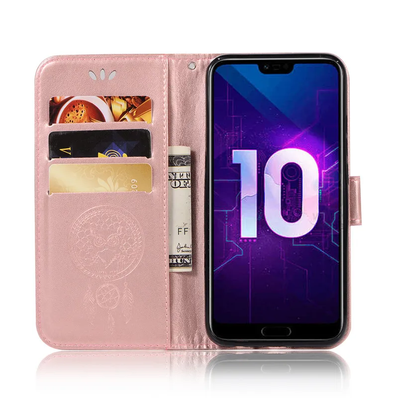 Чехол для Huawei Honor 10 силиконовый роскошный кожаный чехол бумажник с откидной