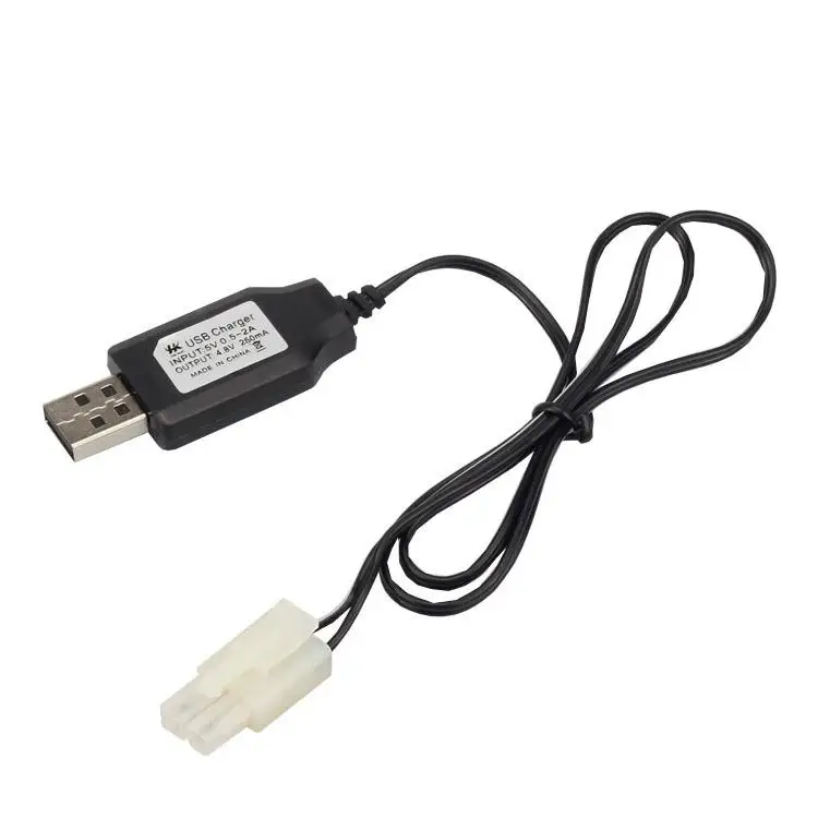 YUKALA 3,6 V 4,8 V 6,0 V 7,2 V 9,6 V Ni-CD/Ni-mh аккумуляторная батарея USB зарядное устройство/USB зарядный кабель с SM/JST/TAMIYA штекер 2 шт - Цвет: 4.8V TAMIYA