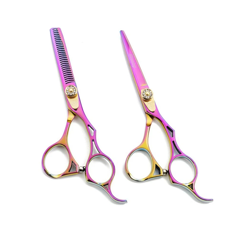 Moontay 5.5 inch Hair Scissors Set Salon Hair Cutting Scissors Thinning