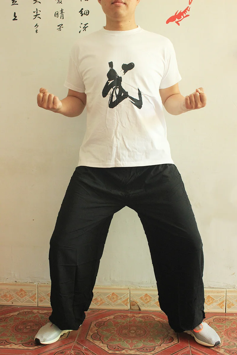 

tai chi T shirts white cotton kung fu tee both men and women wu word
