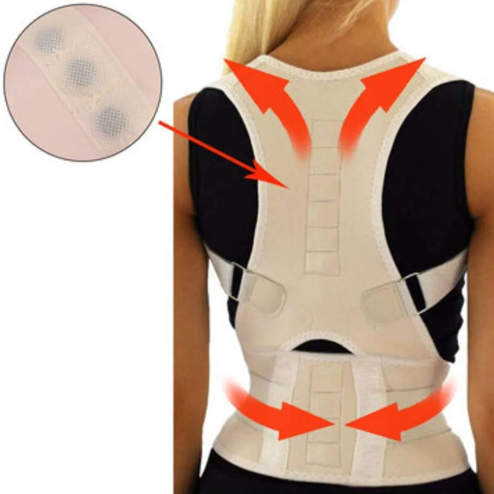 Магнитный Корректор осанки на спине для взрослых и детей, поддерживающий плечи и спину, поддерживающий бандаж для Горбатой осанки, облегчающий боль в спине XXL