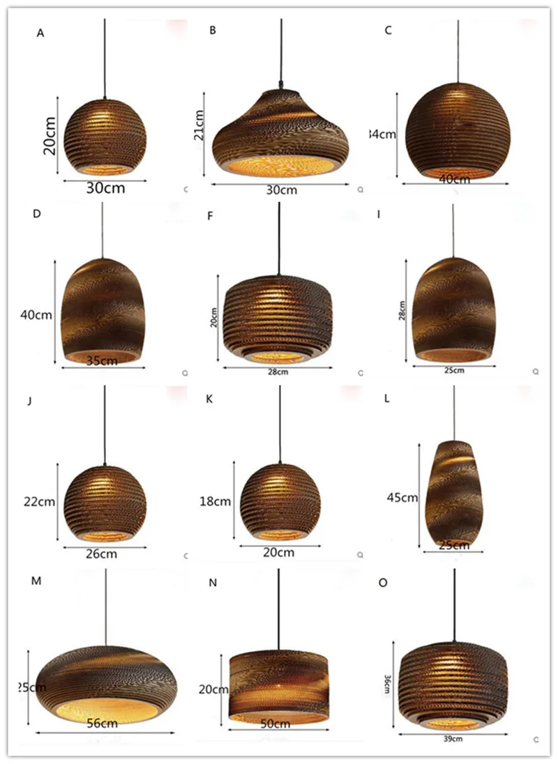Современный деревянный бумажный кулон соты света картонная клетка для птиц E27 banboo подвесной светильник для гостиной ресторана кафе магазина