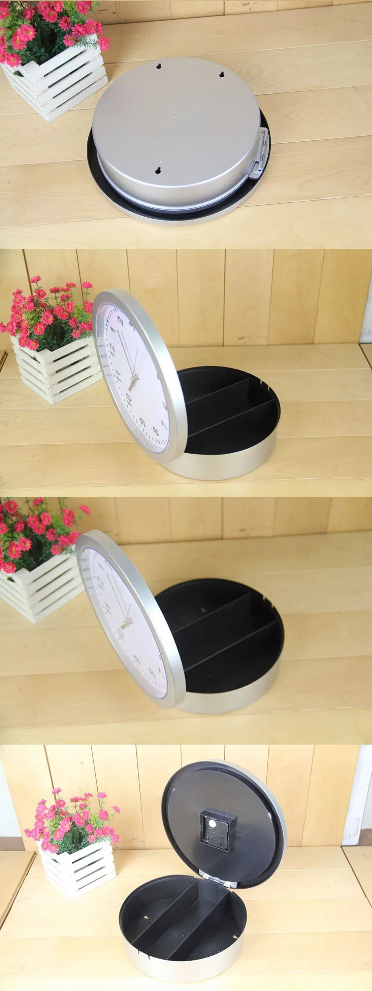 Новый Скрытый тайник Сейф креативные настенные часы Сейф контейнер для денег Механическая коробка для хранения Пластиковые Ювелирные