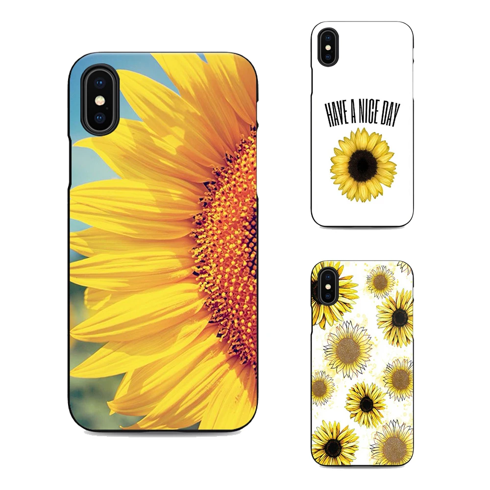 sunflower soft Silicone black cover phone case for iPhone XR XS MAX 6 7 8 plus 5 5s 6s se for