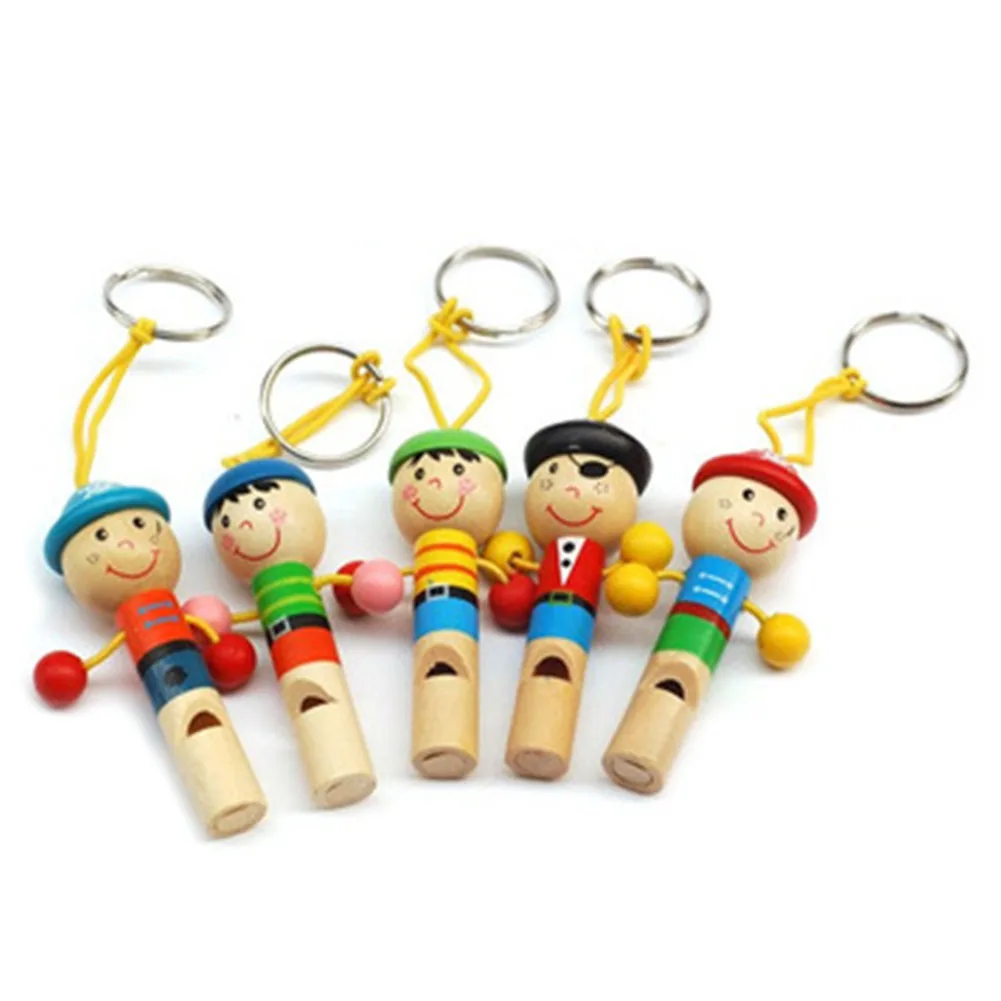 Мини Деревянный мультяшный свисток музыкальный инструмент игрушки для малышей игра для детей Детские обучающие игрушки-случайный цвет стиль