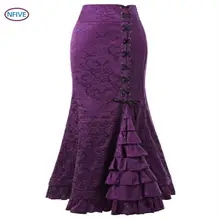 NFIVE бренд женские кружевные тонкие юбки Новая мода Европа и Америка Сексуальная Русалка сломанный цветок нерегулярные длиной до щиколотки юбка