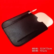 1 шт. профессиональный косметический макияж палитра с лопаткой инструмент из нержавеющей стали Hands-free кожаная сумка упаковка высокого качества