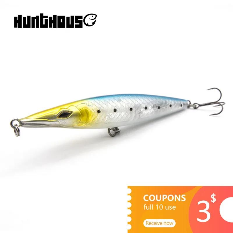 

Hunthouse long casting Pencil StickBait lure 130 150 super shot Floating trolling Wobblers surface Pesca leurre