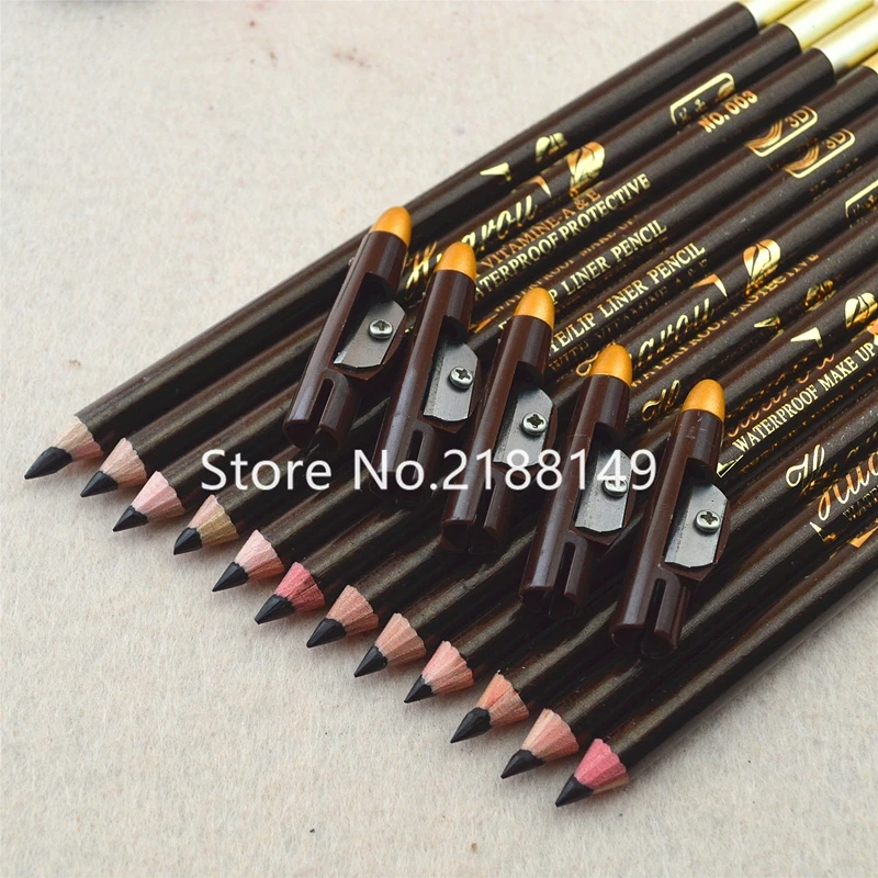 

High quality Brown Color Dark Coffee Waterproof Eye Liner Pencil Eyeliner Pen Eyebrow With Pencil sharpeners volume Makeup Tool