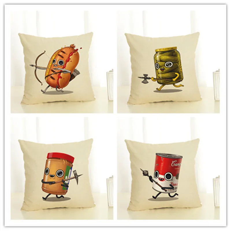 

Food Cushion Cover Decorative Sofa Throw Pillow Car Chair Home Decor Pillow Case almofadas