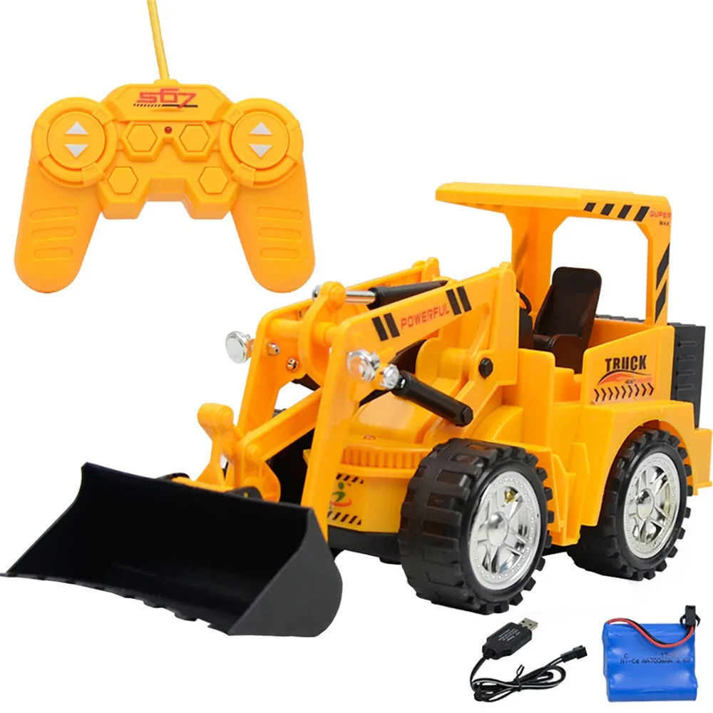 

Car model machine toy for children Simulation Excavator Shovel Remote Control Construction Bulldozer Truck Toy Light D301222