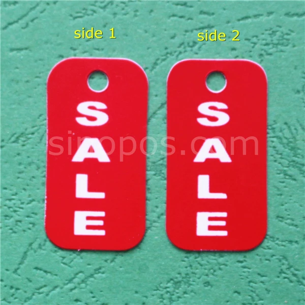 Пластиковые красные ценники, многоразовая ПВХ ценник обувь хантег сумка кошелек часы этикетка на ювелирные украшения рекламная вывеска карты веревка для подвешивания билета