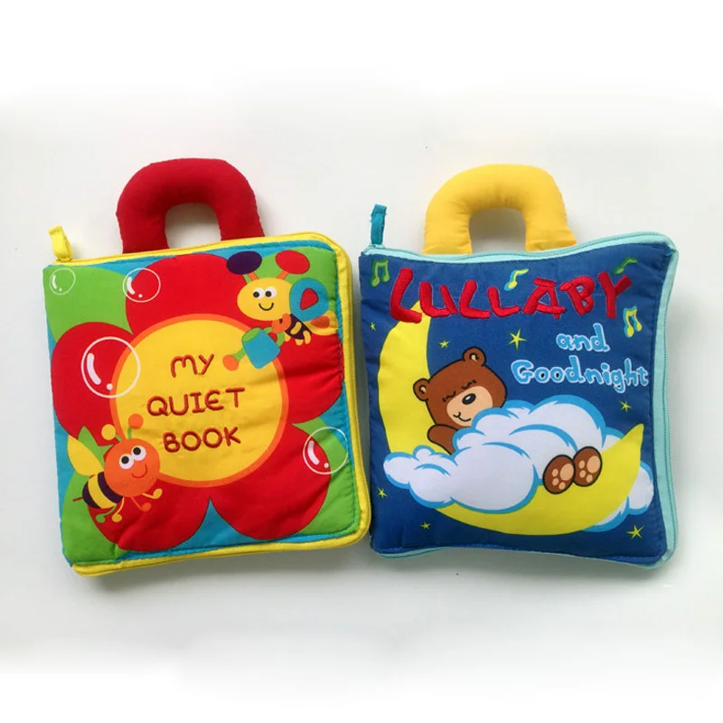 

3M+ Baby Quiet Book Mobile Lullaby Cloth Book Soft Plush Good Night Early Educational Toys for Toddlers
