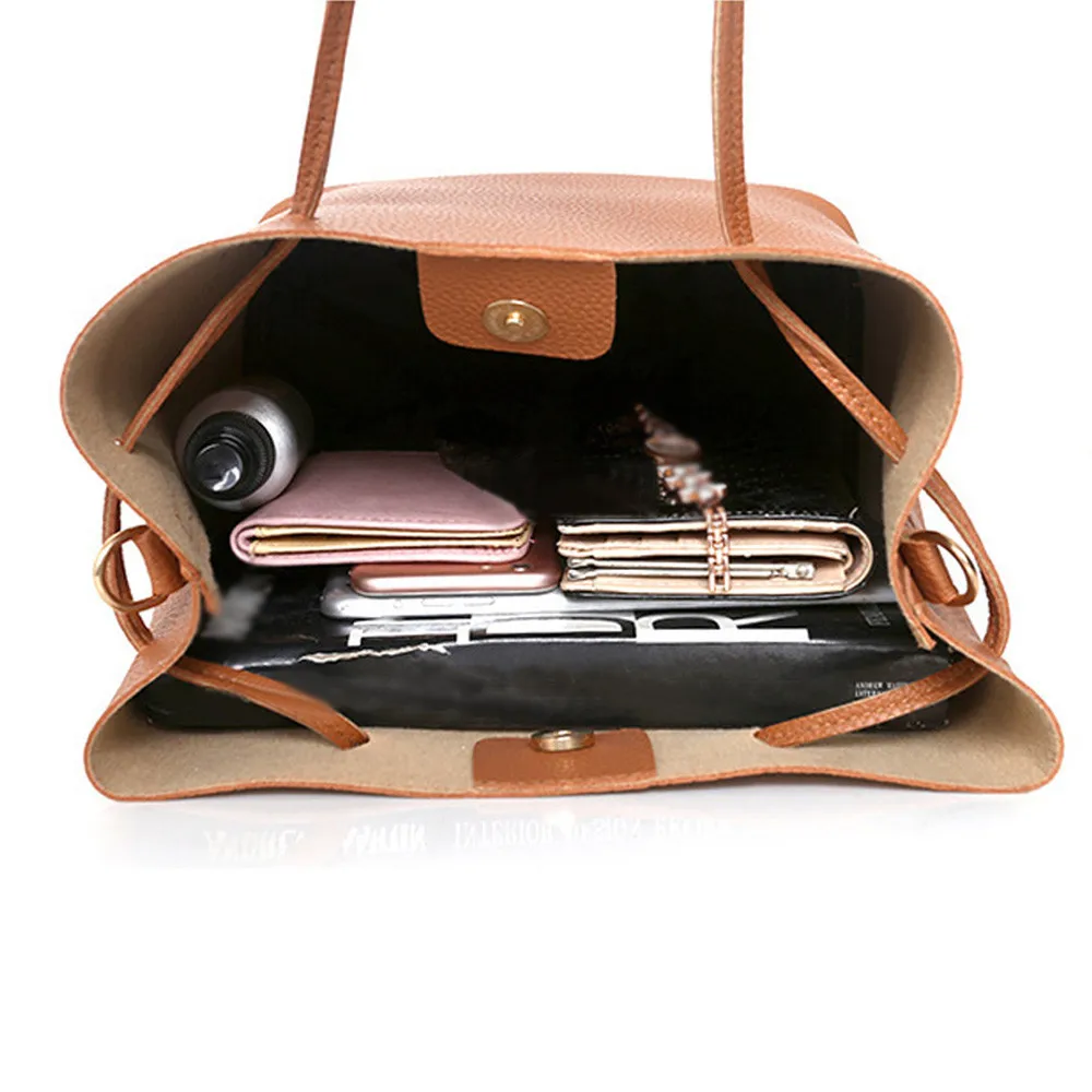 Комплект из 4 предметов, женская сумка, набор, стильный женский кошелек и сумочка, сумка на плечо из четырех предметов, сумочка, кошелек, сумка Tas Wanita