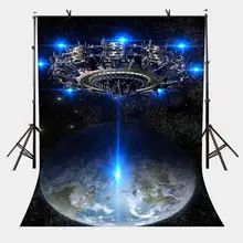 5x7ft Science Fiction Backdrop Dark Stars Science Fiction Party Photography Background and Studio Photography Backdrop Props sudden fiction