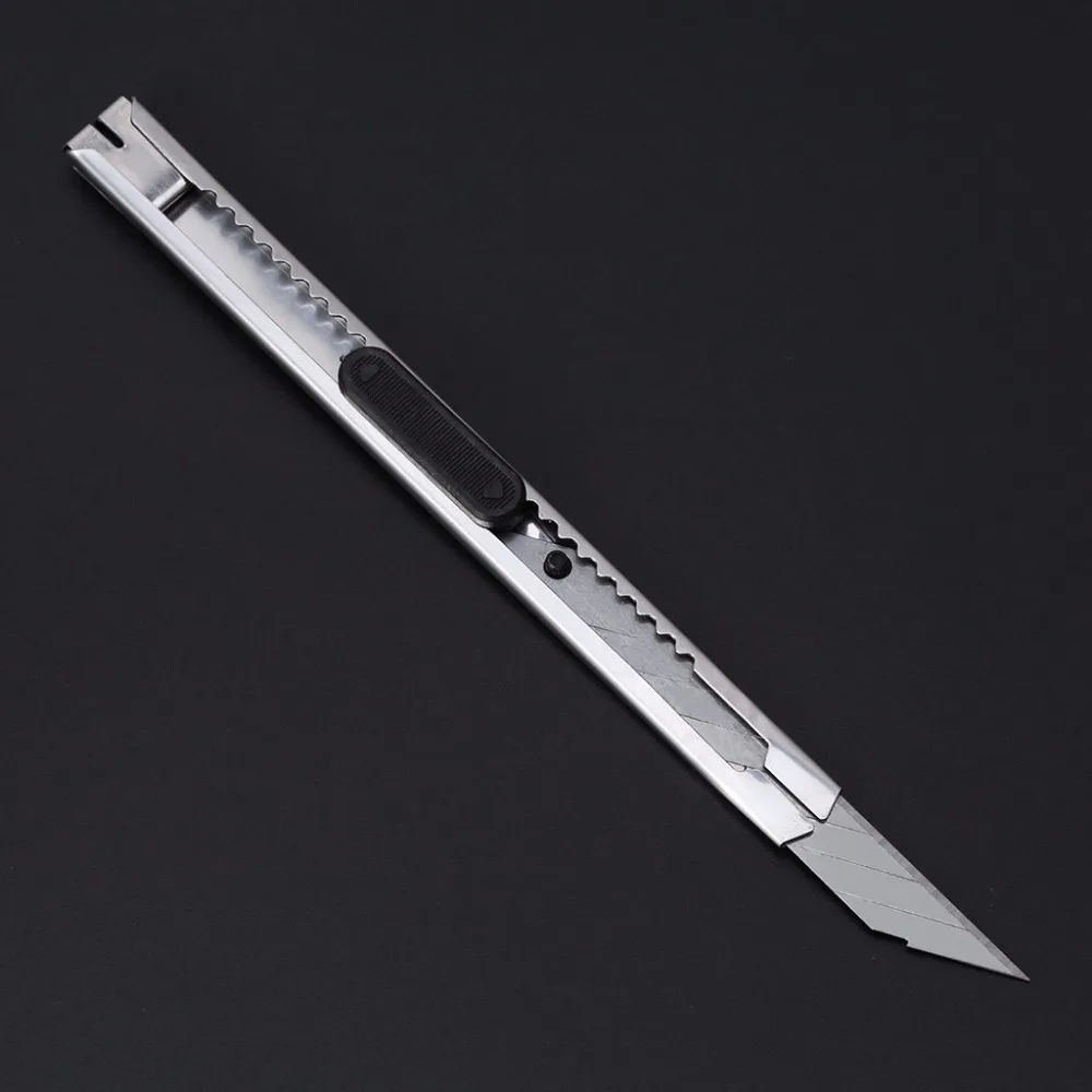 Мини-бритва с наконечником на 30 градусов, универсальный нож из нержавеющей стали, выдвижной резак, инструмент для резки бумаги, школьные офисные принадлежности