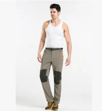 Мужские штаны женские быстросохнущие брюки для пешего туризма, альпинизма, треккинга, легкие эластичные дышащие быстросохнущие Стрейчевые брюки с поясом - Цвет: Khaki Man