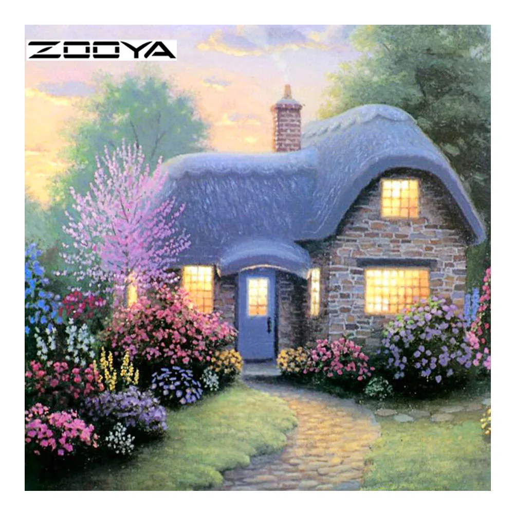 ZOOYA Алмазная вышивка цветы пейзаж 3D DIY картина узор Стразы распродажа комплект