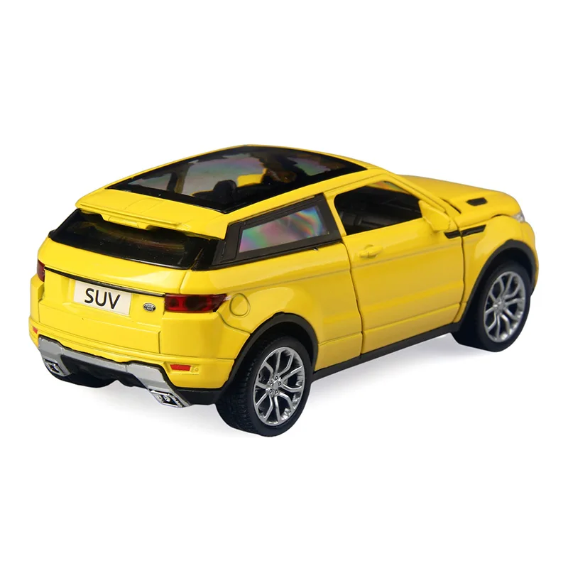 15 см сплав машины 1:32 Land Evoque внедорожник автомобиль отступить литья под давлением модель игрушки с свет мигает моделирования звука подарок игрушка для Обувь для мальчиков Дети - Цвет: Yellow
