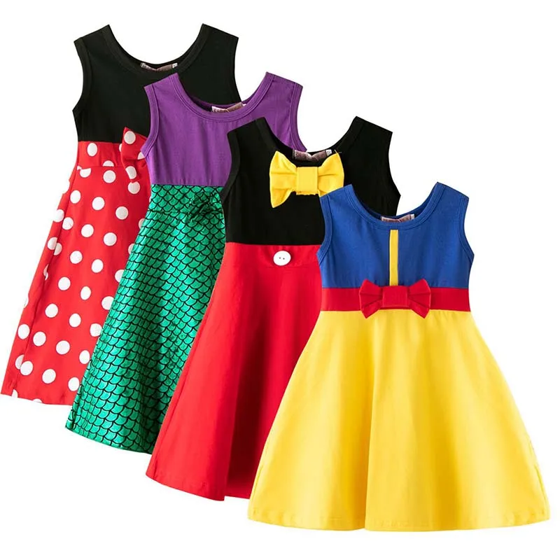 

New 2019 Summer Dress For Kids Girl Cotton lol Party Rapunzel Dress For Easter Cosplay Moana Costume lol Suprise Toy Story Dress