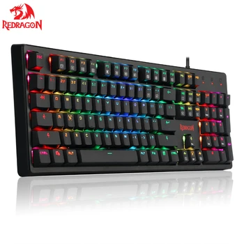 

Redragon K578 New Mechanical Gaming Keyboard Brown Switches RGB Backlit Ergonomic 104 keys Full Size Keyboard for Gamer Office