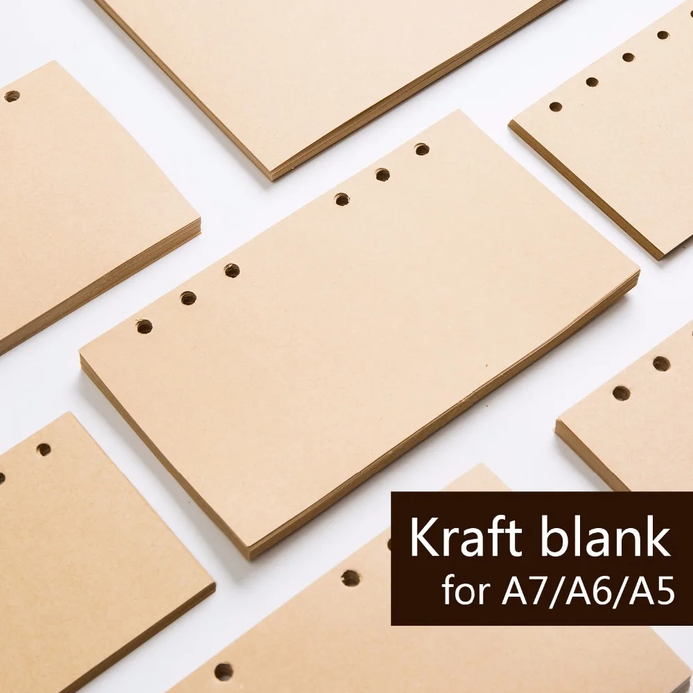 3 Pcs/lot A5 A6 A7 Loose Leaf Notebook's Filler Papers 6 Holes Planner