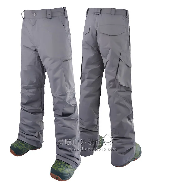 Gsou Снежный бренд мужские лыжные брюки однотонные непромокаемые ветрозащитные мужские сноубордические брюки на открытом воздухе мужские зимние брюки мужские брюки