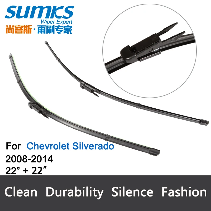 Wiper blades for Chevrolate Silverado (2008 2014) 22"+22" fit pinch tab