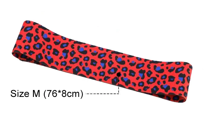 1 шт. лента-трофей сексуальный леопардовый хип круг петля сопротивление группа тренировки для ног бедра клейкий приклад приседания полосы Нескользящие GYH - Цвет: Leopard Red M