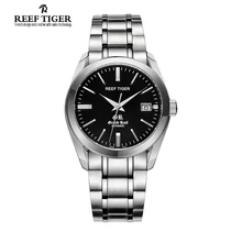 Reef Tiger Top Brand Luxury Business Watches Men Fashion Sport Automatic Stainless Steel Waterproof Watch Relogio Masculino