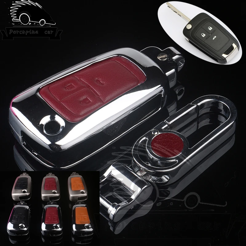 

Zinc alloy Leather Key Cases Car Key for Chevrolet Cruze BUICK ENCORE OPEL VAUXHALL MOKKA Insignia 3 Buttons