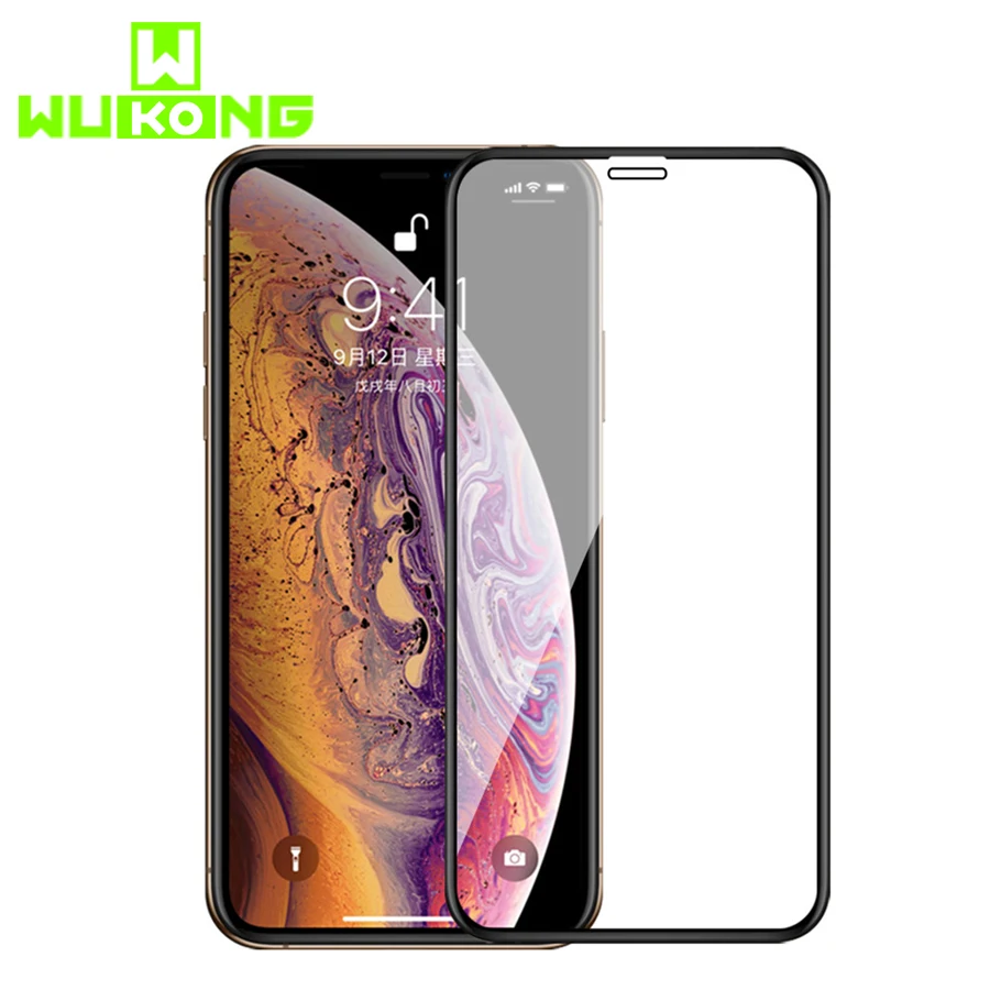 Wukong закаленное стекло с полным клеем для iPhone X 7 8 Plus защита экрана полное покрытие