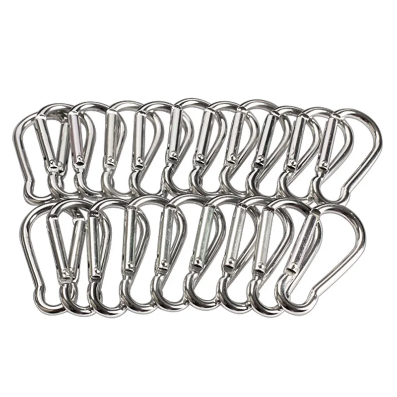 Carabiner 2.25/" Aluminum Hook Lock Key Chain Key Ring Spring Belt Clip Lot of 12