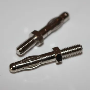 

200pcs Thread 4mm Uninsulated Banana Plug with 3mm Thread Bolt Fitted for M3 Panel Installation Screw Connector