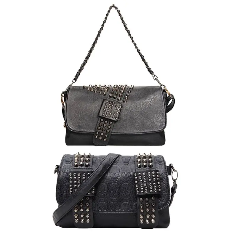 Skup Kobiety dziewczyny nit Crossbody w stylu Vintage torebka Clutch torebka mała torba na ramię Messenger