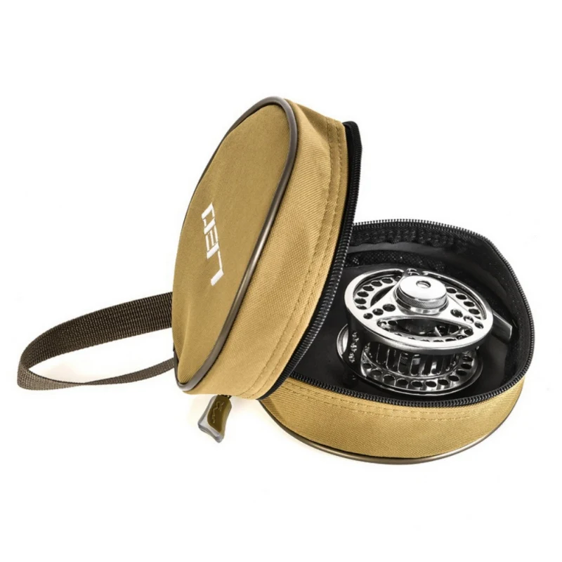 2 Size Zippered Fly Fishing Reel Pouch Fishing Gear Accessories Fishing Storage Bag Fishing Tackle