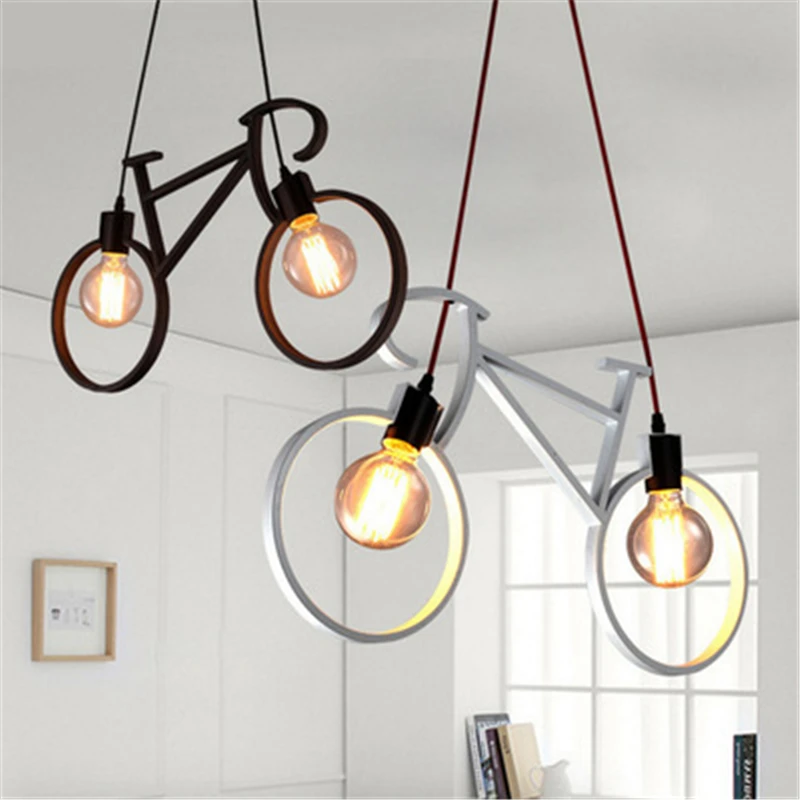 Винтажная железная люстра креативная персональная велосипедная лампа E27 светодиодный держатель лампы edison Home/лампа для столовой