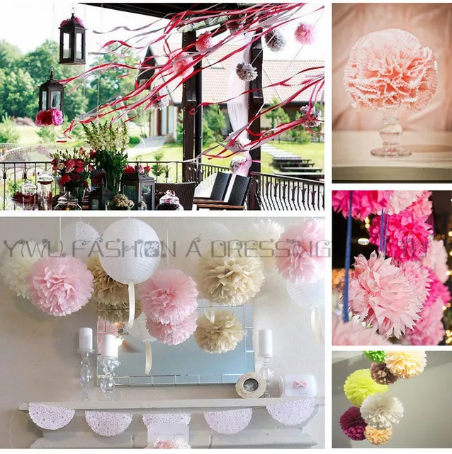 29 Colors Avilable!! Large Tissue Paper Flowers Balls Party Decor  18inch(45cm) 2piece/lot Handmade Paper Pom Pom Free Shipping - Artificial  Flowers - AliExpress