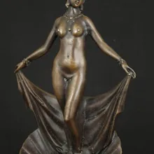 Китайский Латунь Медь коллекционные буддийские китайские Изысканный Классический Медь статуя-сексуальные красавицы от Для ванной украшенные ручной работы