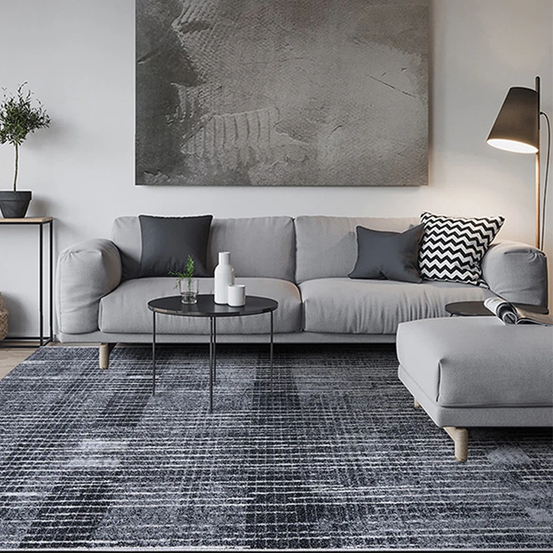 Современные ковры для гостиной в скандинавском стиле, абстрактные Коврики для спальни, толстый полипропиленовый ковер для кабинета, большой размер, напольный ковер