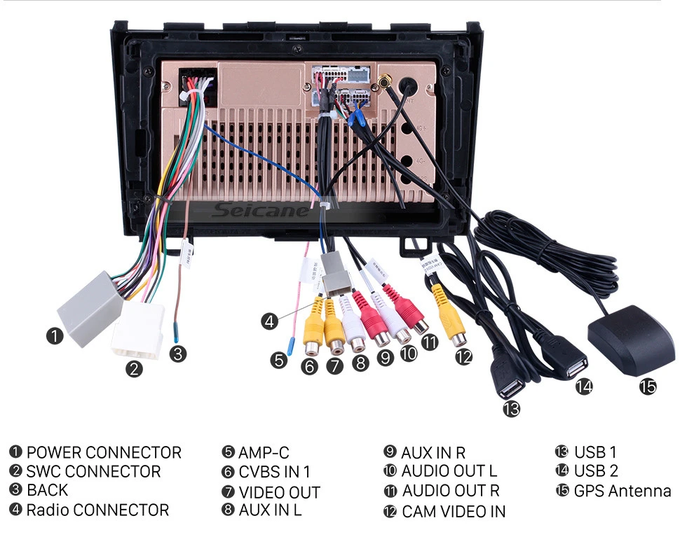 Seicane Android 8,1 2Din автомобиль радио gps навигации для Honda CRV 2006 2007 2008 2009 2010 2011 мультимедийный плеер головное устройство