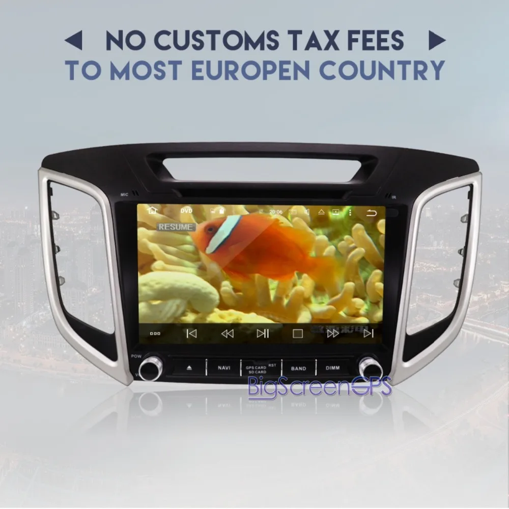 Автомобильный DVD плеер 9 дюймов 4 + 32 ГБ Android 8 0 GPS навигатор для HYUNDAI IX25/ Creta 2014 2018