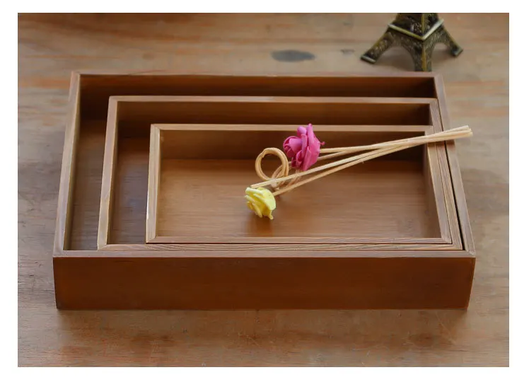 1PC Creative Home Bamboo Store Saucer Restoring Ancient Solid Wood Tea Tray Sitting Room Tablet Hotel Tray Bamboo JL 002
