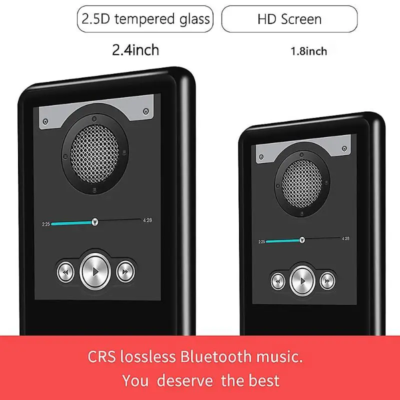 2.4in C11 Bluetooth 4,1 HiFi MP4 проигрыватель с функцией записи 8 ГБ/16 ГБ HIFI Lossles звук mp4 музыкальный плеер с Micro TF/SD слотом для карт